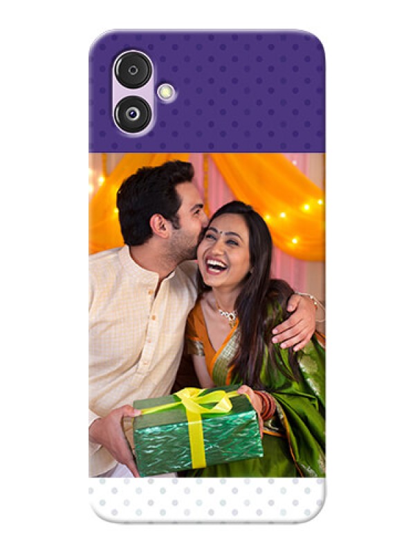 Custom Galaxy F14 5G mobile phone cases: Violet Pattern Design