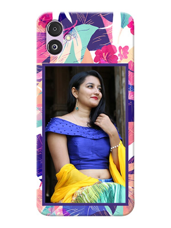 Custom Galaxy F14 5G Personalised Phone Cases: Abstract Floral Design