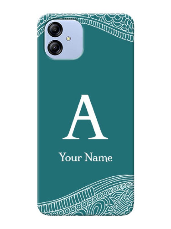 Custom Galaxy F14 5G Mobile Back Covers: line art pattern with custom name Design