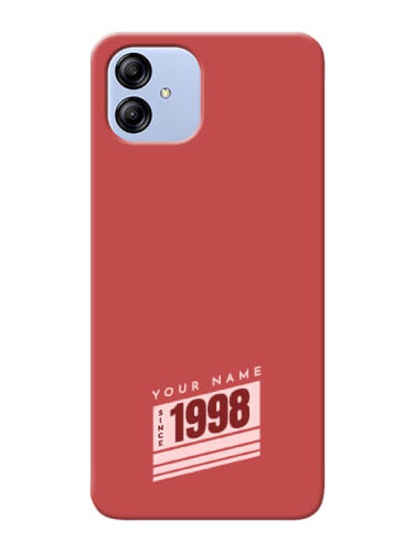 Custom Galaxy F14 5G Phone Back Covers: Red custom year of birth Design