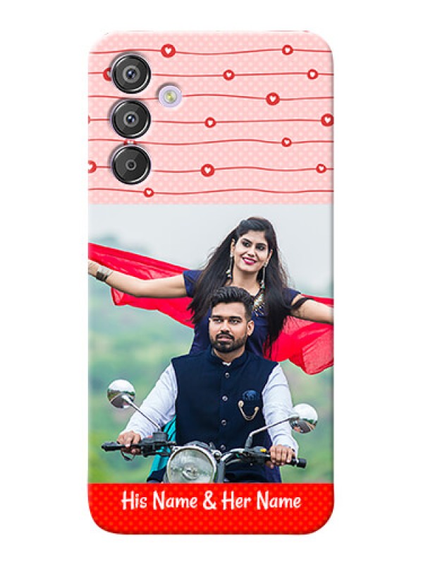 Custom Galaxy F15 5G Custom Phone Cases: Red Pattern Case Design