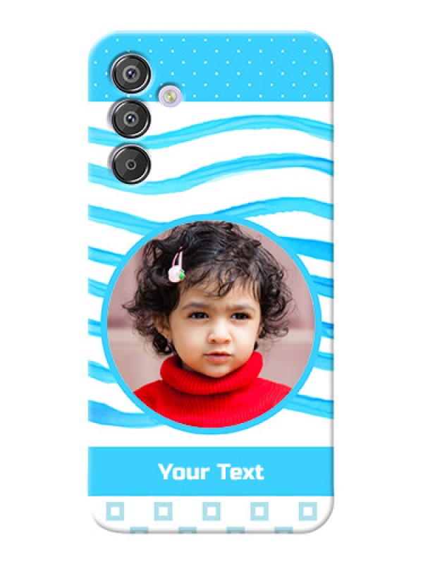 Custom Galaxy F15 5G phone back covers: Simple Blue Case Design