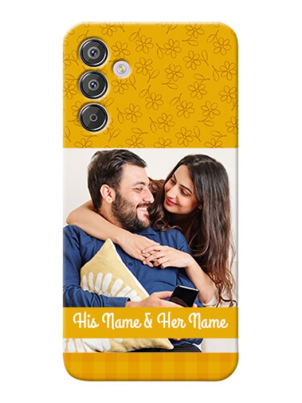 Custom Galaxy F15 5G mobile phone covers: Yellow Floral Design