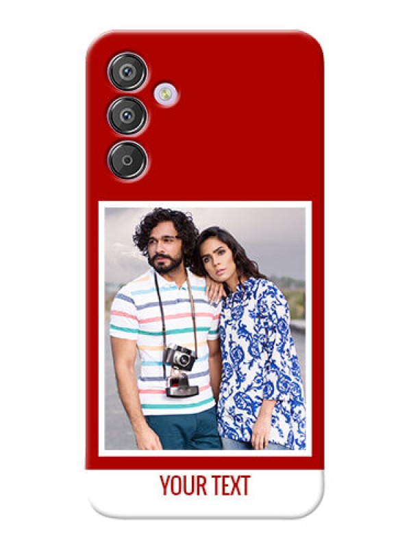 Custom Galaxy F15 5G mobile phone covers: Simple Red Color Design