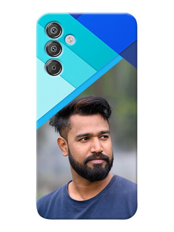 Custom Galaxy F15 5G Phone Cases Online: Blue Abstract Cover Design