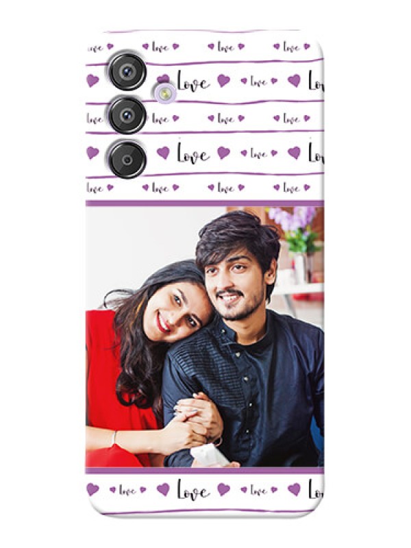 Custom Galaxy F15 5G Mobile Back Covers: Couples Heart Design