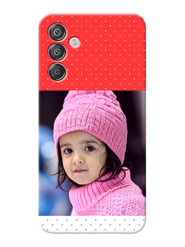 Custom Galaxy F15 5G personalised phone covers: Red Pattern Design