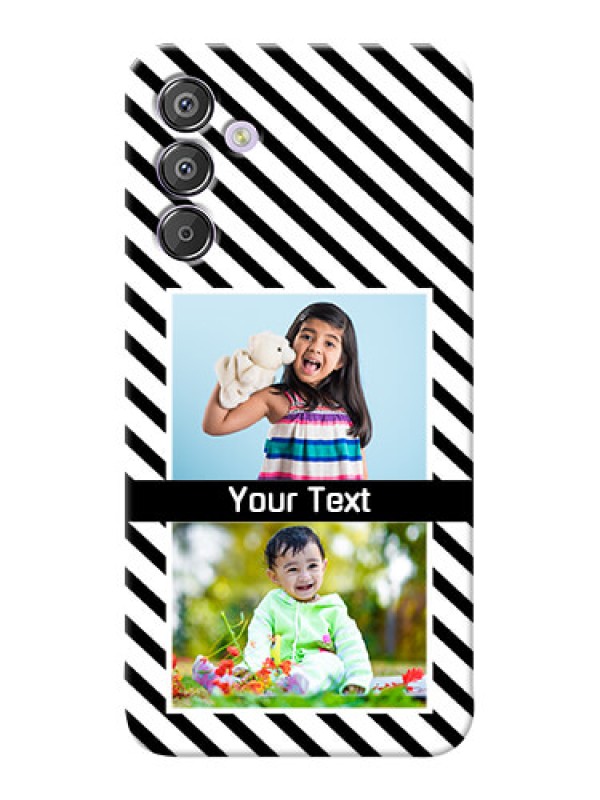 Custom Galaxy F15 5G Back Covers: Black And White Stripes Design