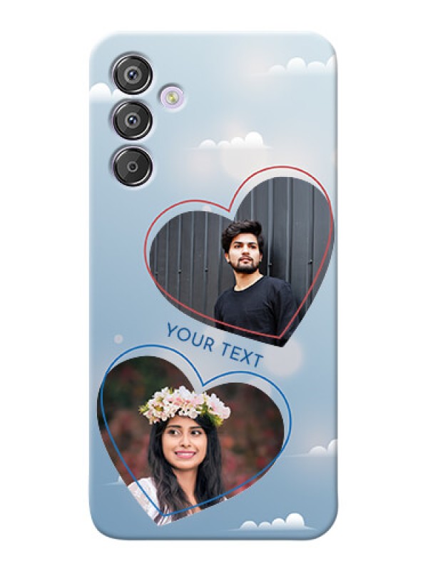 Custom Galaxy F15 5G Phone Cases: Blue Color Couple Design