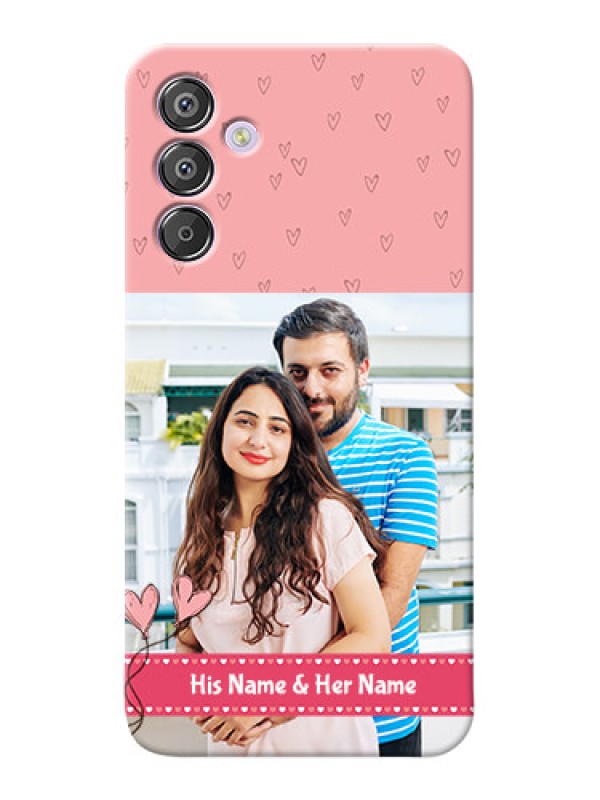 Custom Galaxy F15 5G phone back covers: Love Design Peach Color