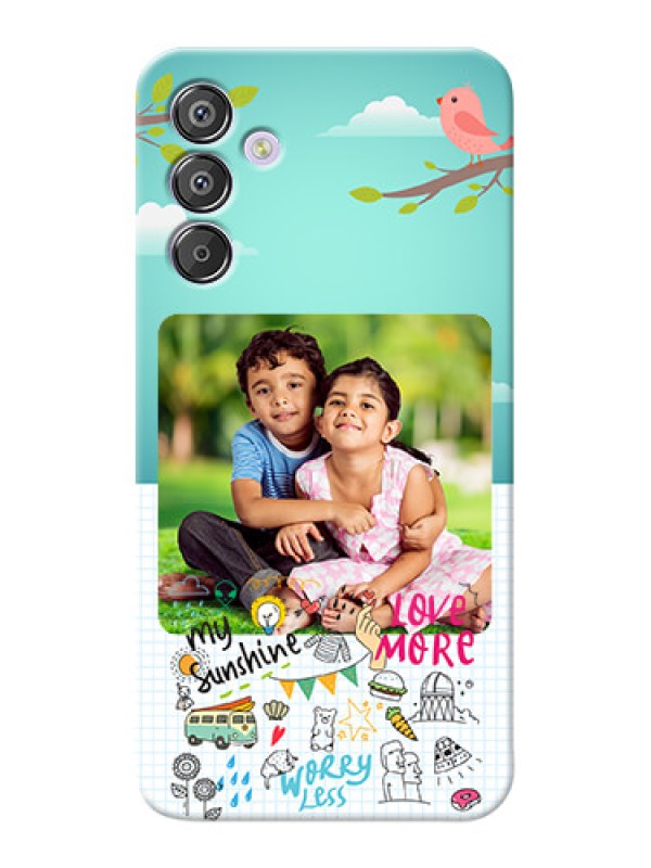 Custom Galaxy F15 5G phone cases online: Doodle love Design