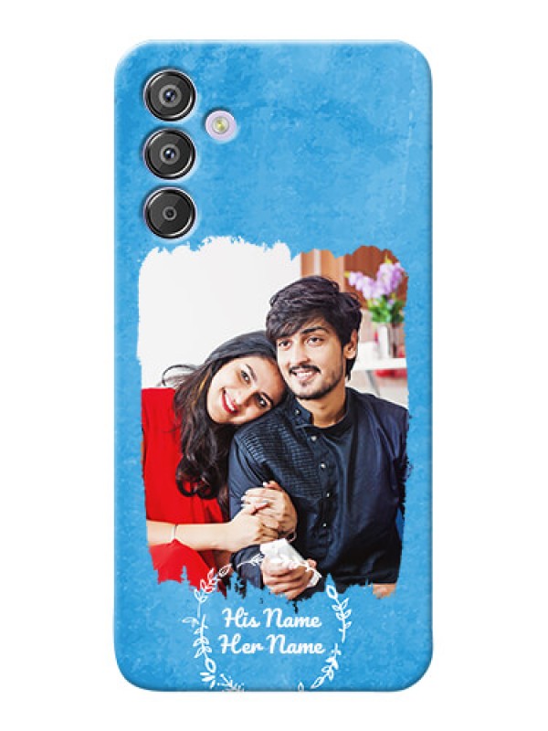 Custom Galaxy F15 5G custom mobile cases: Blue Color Vintage Design