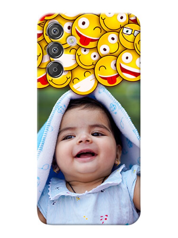 Custom Galaxy F15 5G Custom Phone Cases with Smiley Emoji Design