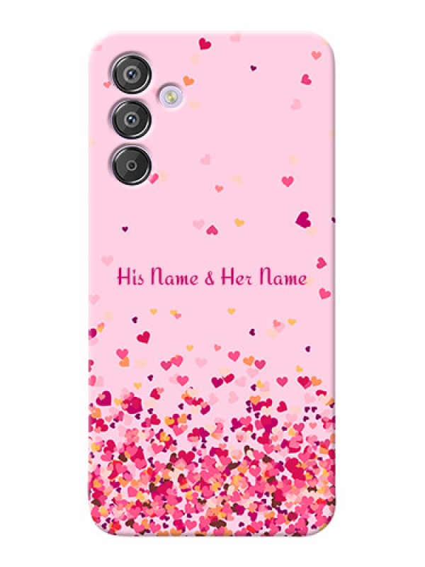 Custom Galaxy F15 5G Photo Printing on Case with Floating Hearts Design