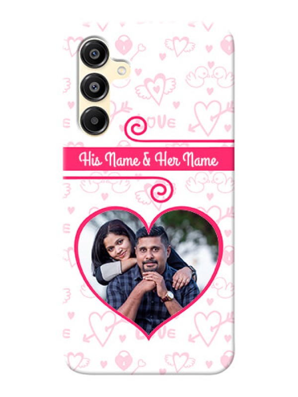 Custom Galaxy F16 5G Personalized Phone Cases: Heart Shape Love Design