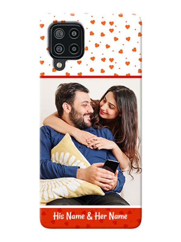 Custom Galaxy F22 Phone Back Covers: Orange Love Symbol Design