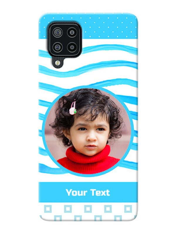 Custom Galaxy F22 phone back covers: Simple Blue Case Design