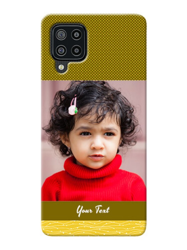 Custom Galaxy F22 custom mobile back covers: Simple Green Color Design