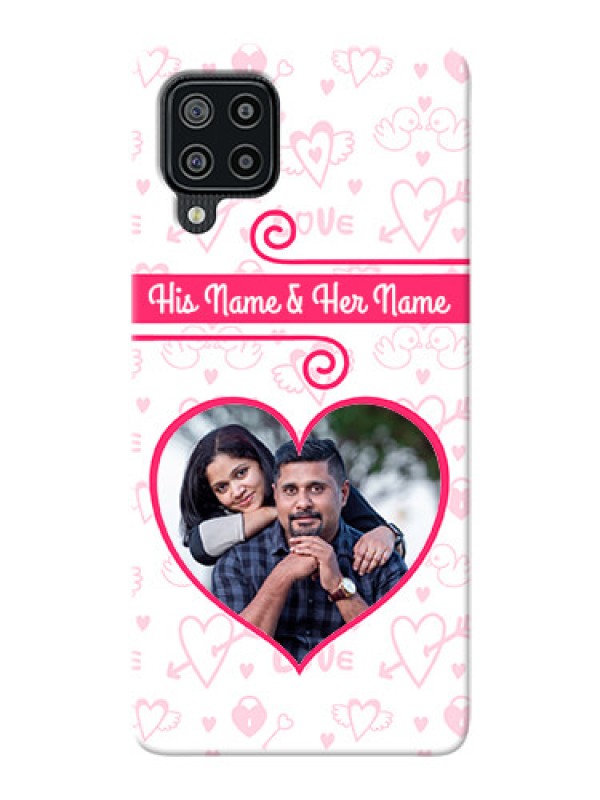 Custom Galaxy F22 Personalized Phone Cases: Heart Shape Love Design