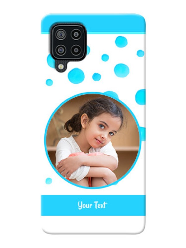 Custom Galaxy F22 Custom Phone Covers: Blue Bubbles Pattern Design