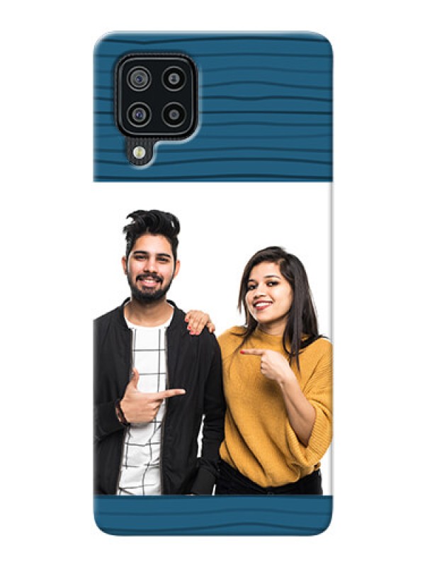 Custom Galaxy F22 Custom Phone Cases: Blue Pattern Cover Design