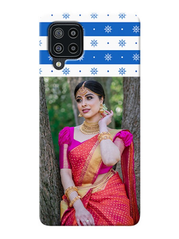 Custom Galaxy F22 custom mobile covers: Snow Pattern Design