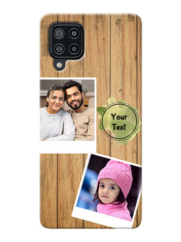 Custom Galaxy F22 Custom Mobile Phone Covers: Wooden Texture Design