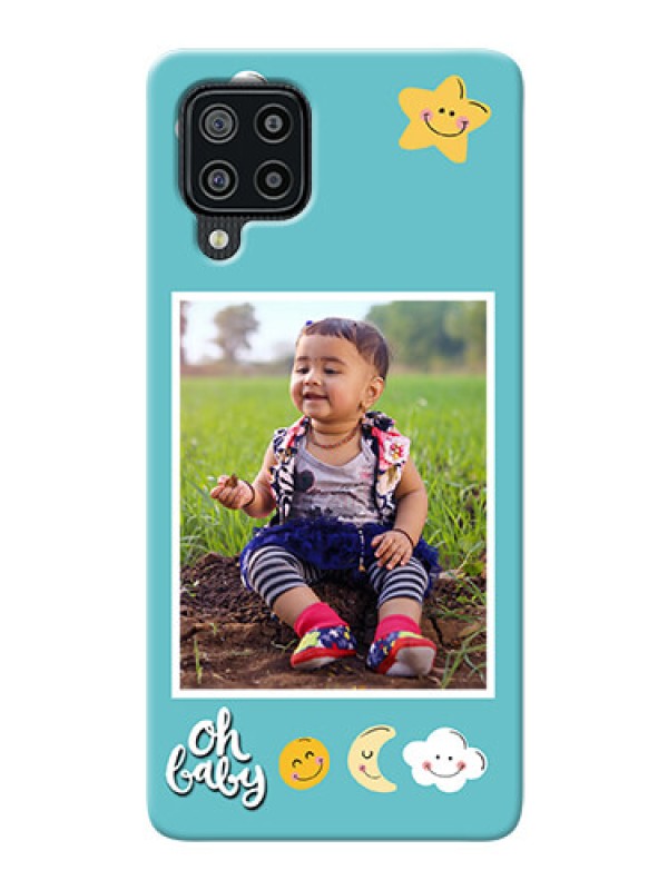 Custom Galaxy F22 Personalised Phone Cases: Smiley Kids Stars Design