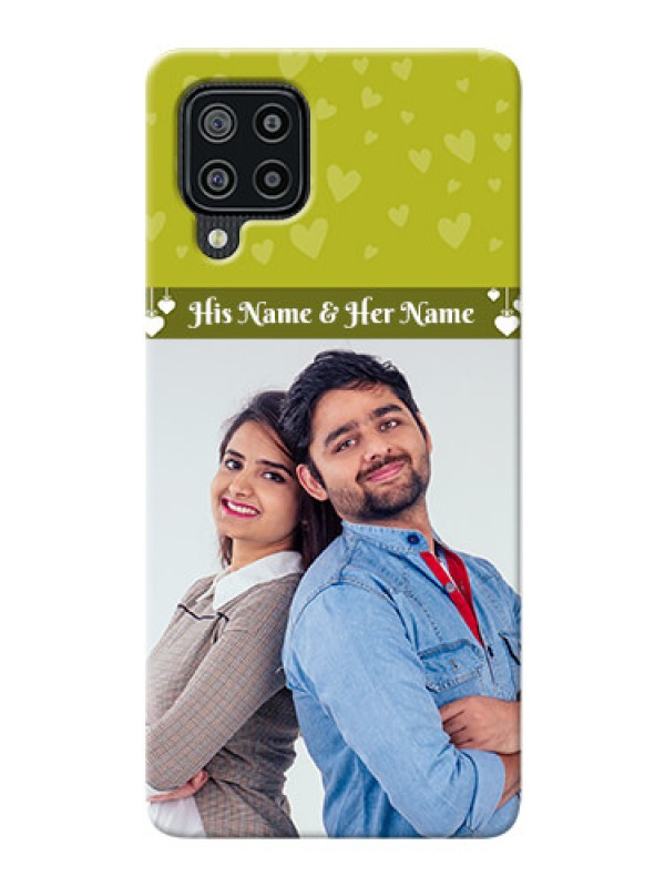 Custom Galaxy F22 custom mobile covers: You & Me Heart Design