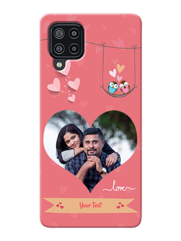 Custom Galaxy F22 custom phone covers: Peach Color Love Design 