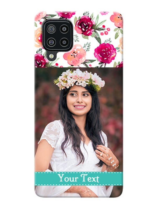 Custom Galaxy F22 Personalized Mobile Cases: Watercolor Floral Design