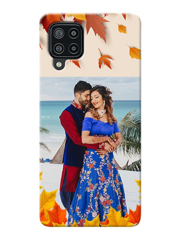 Custom Galaxy F22 Mobile Phone Cases: Autumn Maple Leaves Design