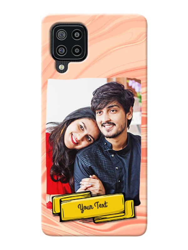 Custom Galaxy F22 Customized Phone Cases: Marble Texture Design