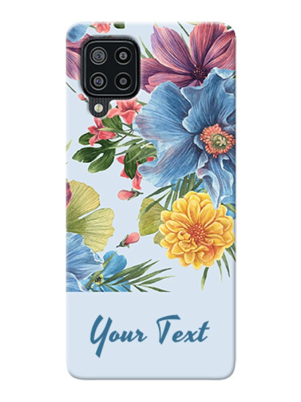 Custom Galaxy F22 Custom Phone Cases: Stunning Watercolored Flowers Painting Design