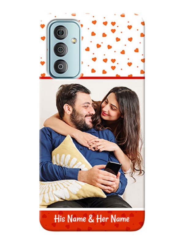 Custom Galaxy F23 Phone Back Covers: Orange Love Symbol Design