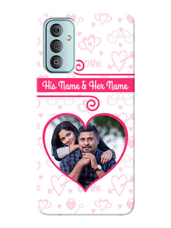 Custom Galaxy F23 Personalized Phone Cases: Heart Shape Love Design