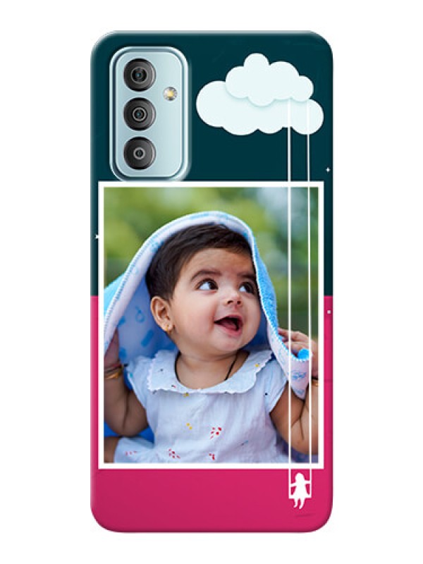 Custom Galaxy F23 custom phone covers: Cute Girl with Cloud Design
