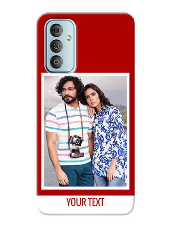 Custom Galaxy F23 mobile phone covers: Simple Red Color Design