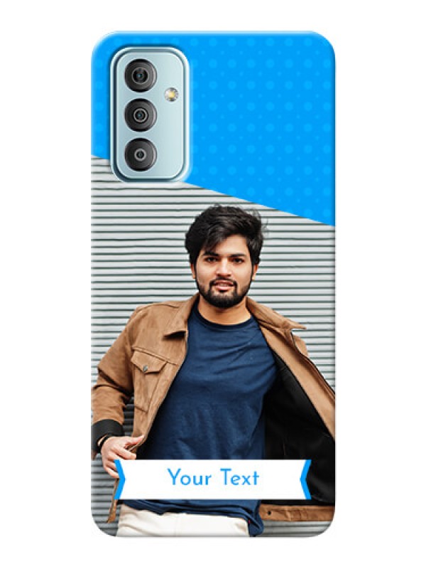 Custom Galaxy F23 Personalized Mobile Covers: Simple Blue Color Dotted Design