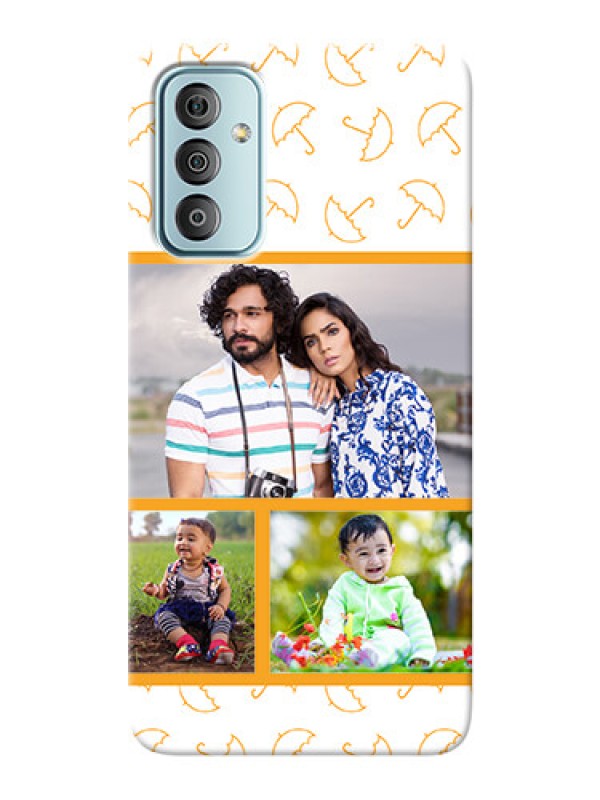 Custom Galaxy F23 Personalised Phone Cases: Yellow Pattern Design