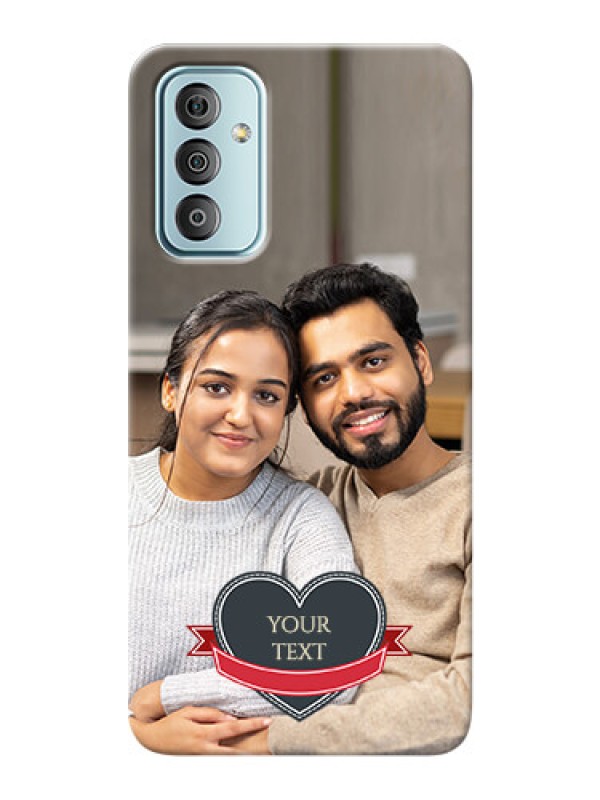 Custom Galaxy F23 mobile back covers online: Just Married Couple Design