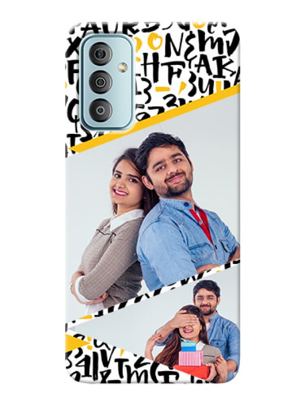 Custom Galaxy F23 Phone Back Covers: Letters Pattern Design