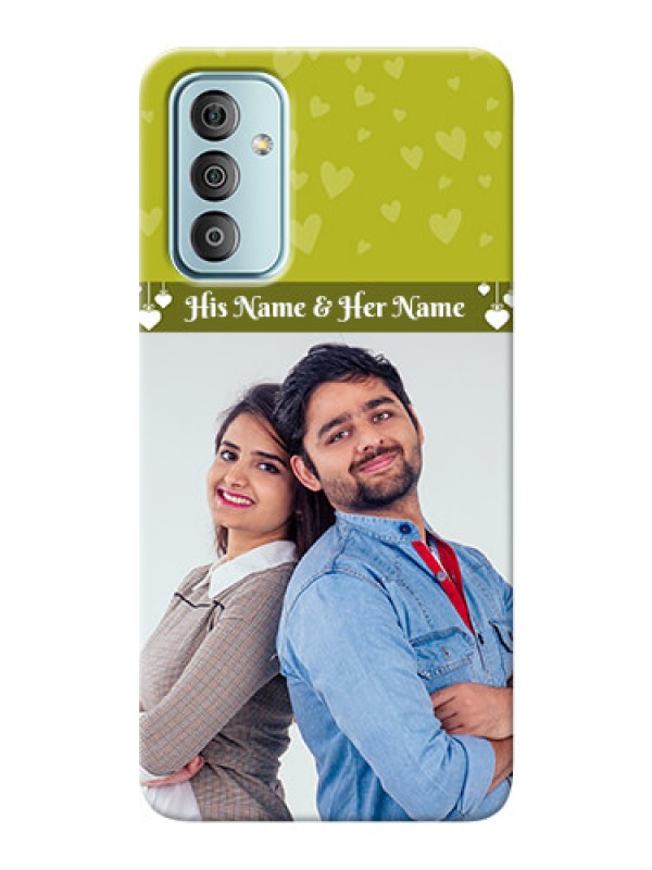 Custom Galaxy F23 custom mobile covers: You & Me Heart Design