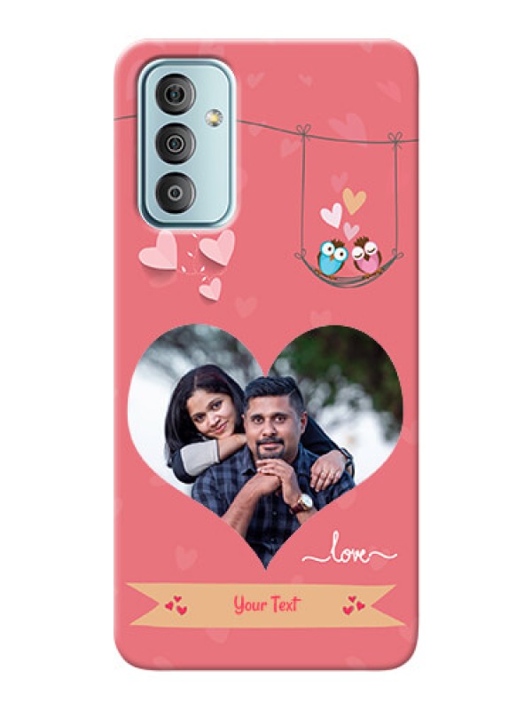 Custom Galaxy F23 custom phone covers: Peach Color Love Design 