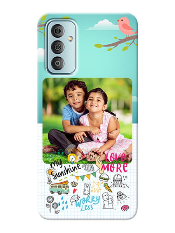 Custom Galaxy F23 phone cases online: Doodle love Design