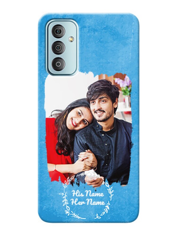 Custom Galaxy F23 custom mobile cases: Blue Color Vintage Design