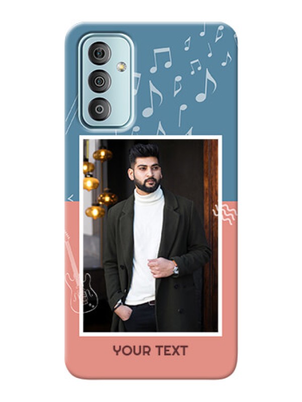 Custom Galaxy F23 Phone Back Covers with Color Musical Note Design