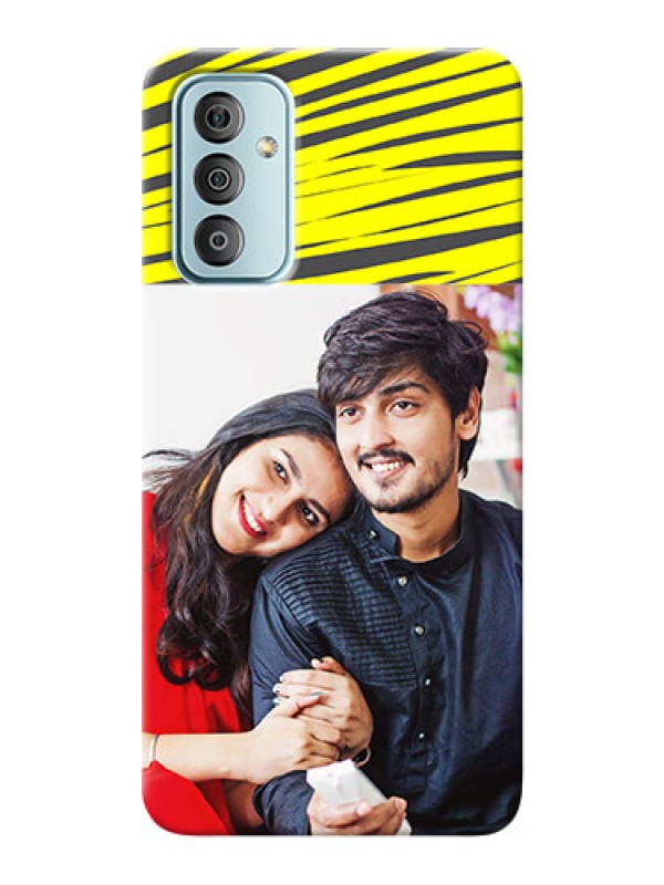 Custom Galaxy F23 Personalised mobile covers: Yellow Abstract Design