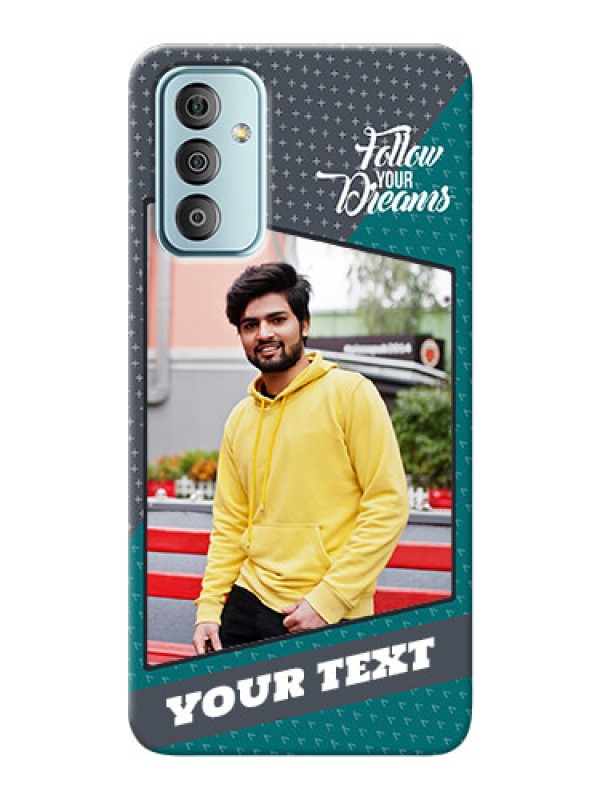 Custom Galaxy F23 Back Covers: Background Pattern Design with Quote
