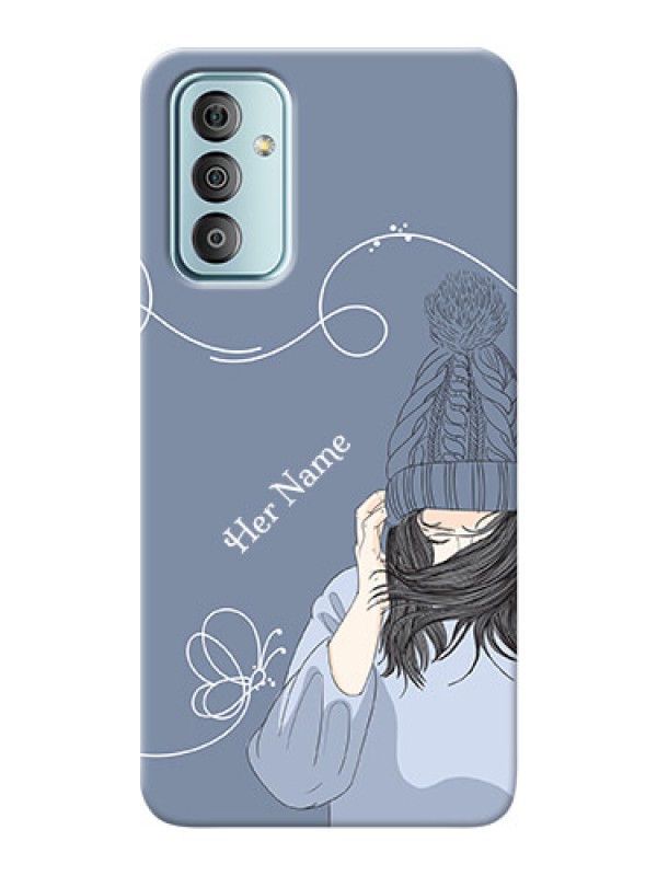 Custom Galaxy F23 Custom Mobile Case with Girl in winter outfit Design